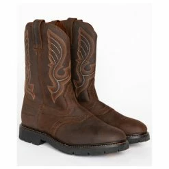 Cheap ๐ Cody James Men's Western Pull On Work ๐ฅพ Boots - Round Toe Brown ๐