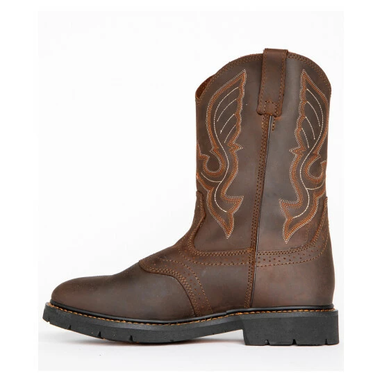 Cheap ๐ Cody James Men's Western Pull On Work ๐ฅพ Boots - Round Toe Brown ๐ - Image 3