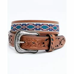 Deals ๐ฅฐ Cody James Men's Multi Color Cross Stitch Western Belt Chocolate ๐