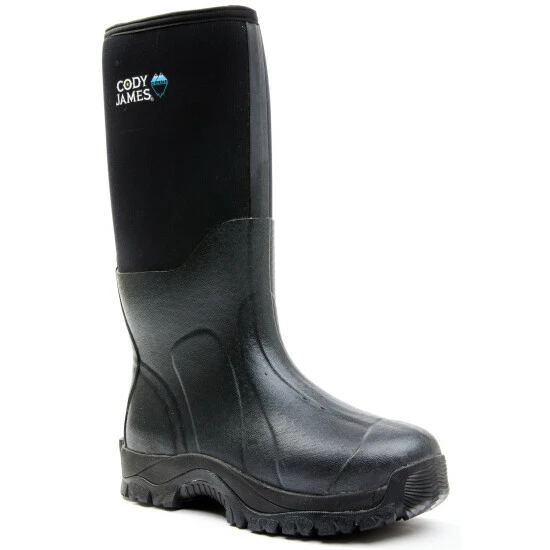 Deals โค๏ธ Cody James Men's Glacier Guard Insulated Rubber ๐ฅพ Boots - Soft Toe Black ๐
