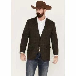 New ❤️ Cody James Men's Plaid Print Sport 🧥 Coat Brown 😉