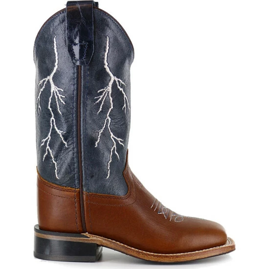 Flash Sale 🧨 Cody James Boys' Brown Lightening Embroidered Western 🥾 Boots - Square Toe 🧨 - Image 2