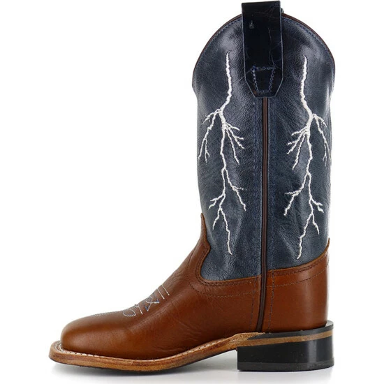 Flash Sale 🧨 Cody James Boys' Brown Lightening Embroidered Western 🥾 Boots - Square Toe 🧨 - Image 3