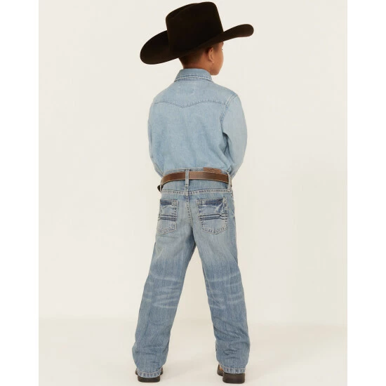 Top 10 ๐ Cody James Boys' Hamshackle Wash Relaxed Boot Denim ๐ Jeans - Sizes 8-20 Light Wash ๐ - Image 3