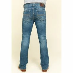 Best deal ๐ Cody James Men's Hawken Medium Wash Crosshatch Stretch Slim Bootcut ๐ Jeans Blue โจ