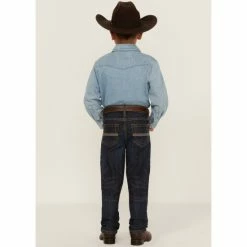 Coupon ⭐ Cody James Little Boys' Night Hawk Dark Wash Stretch Slim Straight 👖 Jeans - Sizes 4-7 Blue 🔥