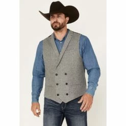 Cheap ⭐ Cody James Men's Herringbone Vest Grey 🧨