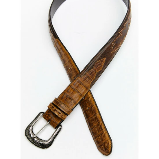 Outlet โจ Cody James Men's Caiman Embroidered Belt Brown โค๏ธ - Image 2