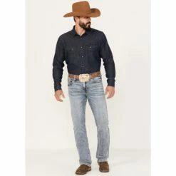 Discount 🔔 Cody James Men's Pinedale Slim Straight Stretch Denim 👖 Jeans Medium Wash 🎁