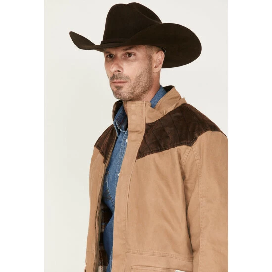 Wholesale ⭐ Cody James Men's Olton Utility Canvas Rancher Hooded Jacket Beige/khaki ✔️ - Image 2