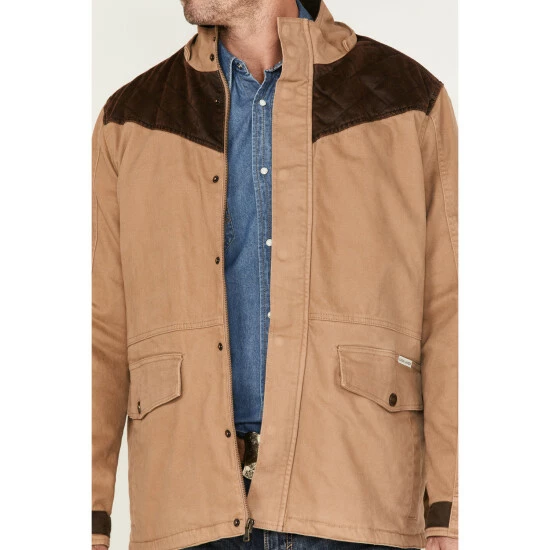 Wholesale ⭐ Cody James Men's Olton Utility Canvas Rancher Hooded Jacket Beige/khaki ✔️ - Image 3