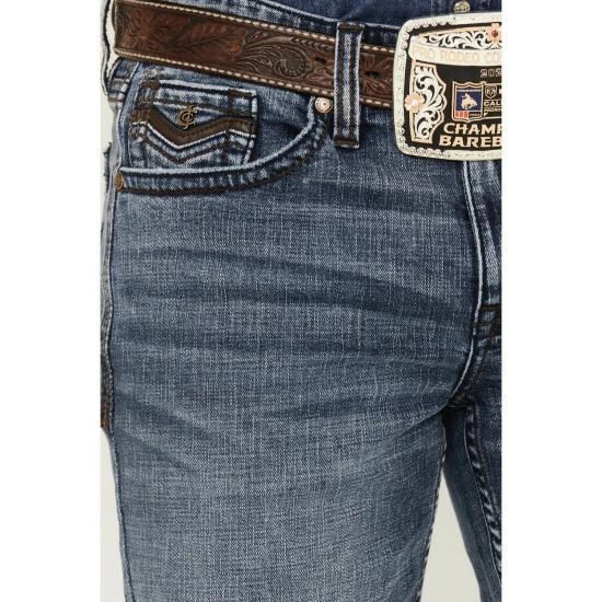 Best Sale ๐ฅ Cody James Men's Peacemaker Stretch Regular Bootcut ๐ Jeans Dark Medium Wash โค๏ธ - Image 2