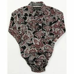 Hot Sale 🎁 Cody James Boys' Johnny Ringo Long Sleeve Snap Western Onesie For Infant-Boy Red ⌛