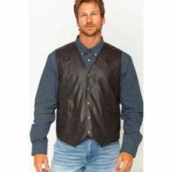 Coupon 💯 Cody James Men's Brown Deadwood Vest 🧨