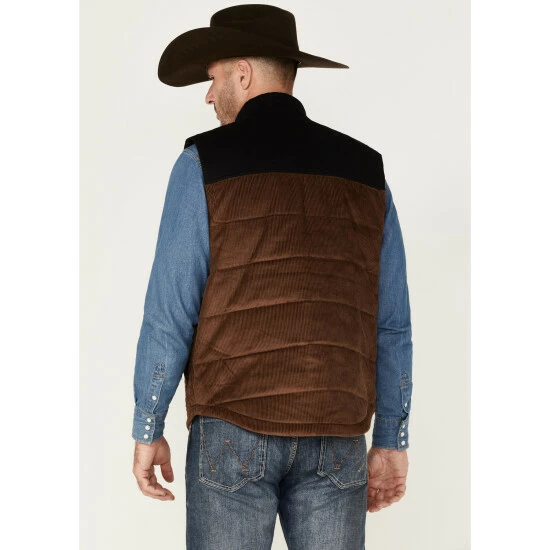 Deals ๐ฏ Cody James Men's Waren Corduroy Puffer Vest Brown ๐ - Image 4