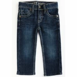 Promo 🤩 Cody James Toddler-Boys' Maverick Dark Wash Stretch Straight 👖 Jeans Blue ⌛