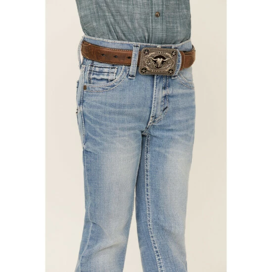 Cheapest 🌟 Cody James Youth Boys' Flint Light Wash Stretch Slim Straight 👖 Jeans Blue 👍 - Image 2