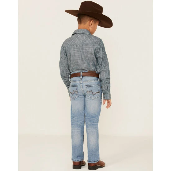 Cheapest 🌟 Cody James Youth Boys' Flint Light Wash Stretch Slim Straight 👖 Jeans Blue 👍 - Image 3