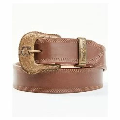 Buy ๐ Cody James Men's Brown Basic Double Stitch Western Belt โค๏ธ
