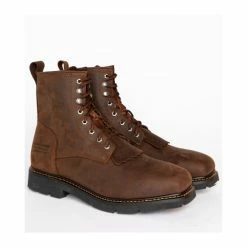 Budget ✔️ Cody James Men's 8" Lace Up Kiltie Waterproof Work 🥾 Boots - Composite Toe Brown 👍