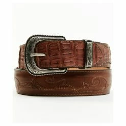 Coupon ✔️ Cody James Men's Cypress Two Tone Embroidered Caiman Western Belt Brown 🤩
