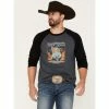Buy 🌟 Cody James Men's Canyon Bronc Graphic Raglan T-Shirt Navy ❤️