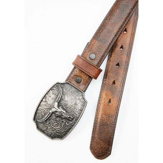 Best reviews of ๐งจ Cody James Boys' Longhorn Scroll Buckle Belt Brown ๐ - Image 2