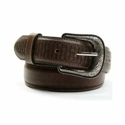 New โค๏ธ Cody James Men's Basket Weave Embossed Billet Leather Belt Brown ๐