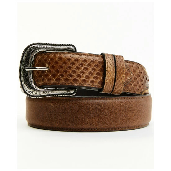 Buy ๐งจ Cody James Men's Exotic Python Billet Belt Brown ๐