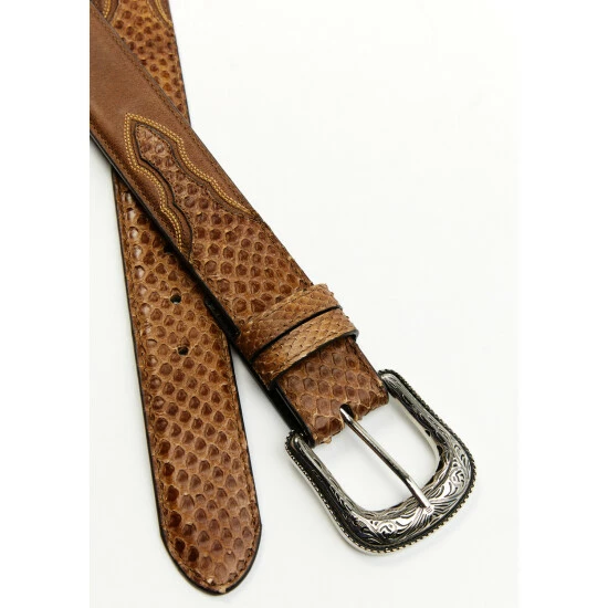 Buy ๐งจ Cody James Men's Exotic Python Billet Belt Brown ๐ - Image 2