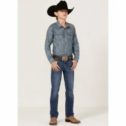 Best Sale 🧨 Cody James Youth Boys' Hazer Dark Wash Mid-Rise Stretch Slim Straight 👖 Jeans Blue 👏