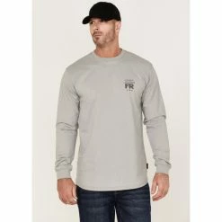 Best deal 🌟 Cody James Men's FR Desperado Skull Graphic Long Sleeve Work T-Shirt Grey 🥰