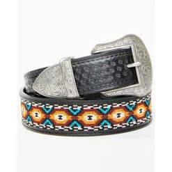 Buy 🎁 Cody James Men's Basketweave Billet With Southwestern Strap 3PC Buckle Belt Black 😍