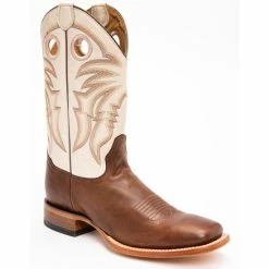 Flash Sale 🎁 Cody James Men's Full-Grain Leather Western 🥾 Boots - Broad Square Toe Brown 😉