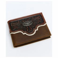 New 👏 Cody James Men's Tooled Bifold Wallet Brown 🎁