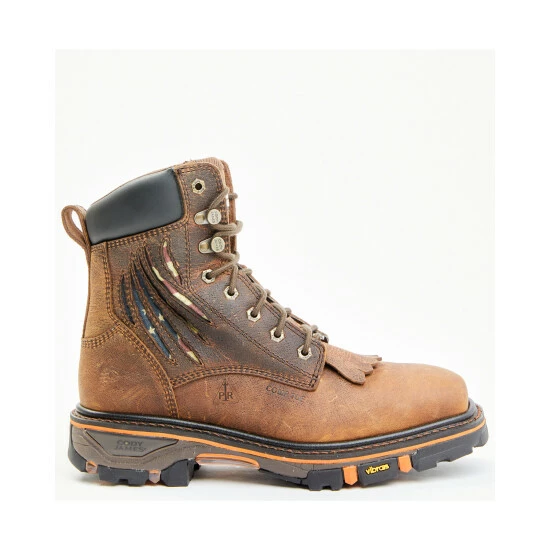 Best Sale โ Cody James Men's Decimator Vibram Comp Lace-Up Work ๐ฅพ Boots - Broad Square Toe Brown ๐ - Image 2