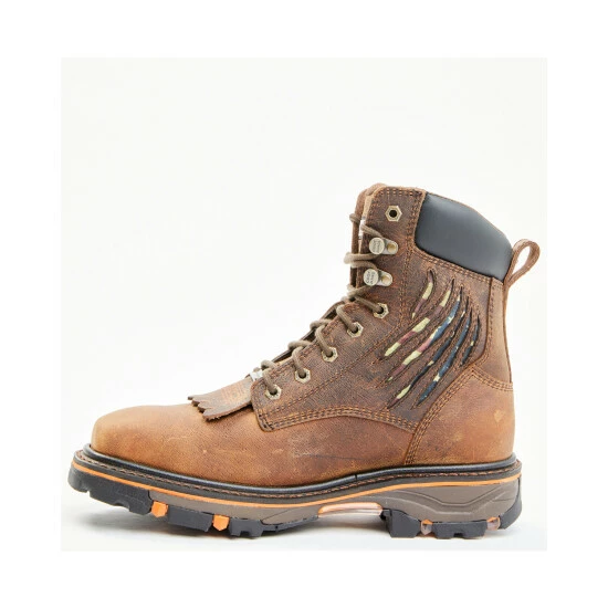 Best Sale โ Cody James Men's Decimator Vibram Comp Lace-Up Work ๐ฅพ Boots - Broad Square Toe Brown ๐ - Image 3