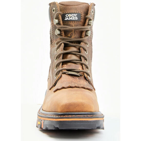 Best Sale โ Cody James Men's Decimator Vibram Comp Lace-Up Work ๐ฅพ Boots - Broad Square Toe Brown ๐ - Image 4