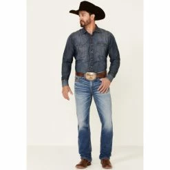 Budget 🛒 Cody James Core Men's Great Plains Dark Rigid Slim Straight 👖 Jeans Blue ⌛