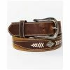 Promo 🛒 Cody James Men's Diamond Stitch Belt Brown 🎁