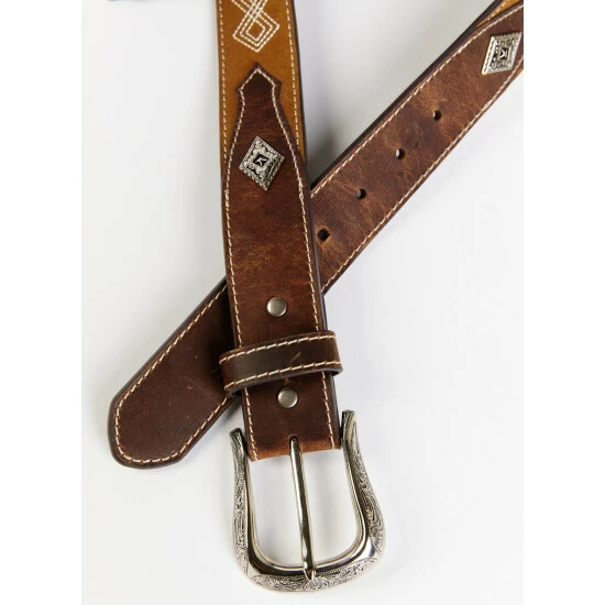 Promo 🛒 Cody James Men's Diamond Stitch Belt Brown 🎁 - Image 2