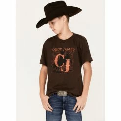 Hot Sale ๐ฏ Cody James Boys' Bull Ride Graphic T-Shirt Brown ๐คฉ