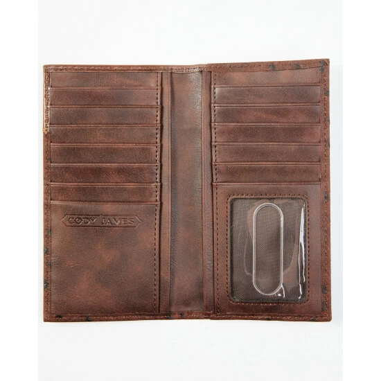 Hot Sale ๐ Cody James Men's Bifold Ostrich Wallet Brown ๐ - Image 2