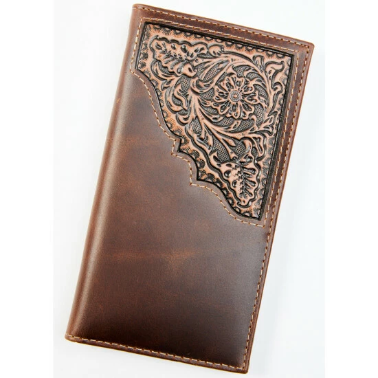 Brand new 😉 Cody James Men's Brown Rodeo Tooled Leather Wallet 🔔