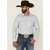Best Sale ⌛ Cody James Men's Reinvent Heather Solid Long Sleeve Snap Western 👚 Shirt Light Blue 💯