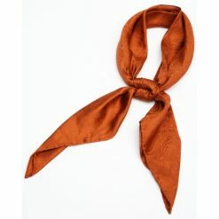 Best Sale 💯 Cody James Men's Silk Jacquard Wild Rag Scarf Rust Copper 💯