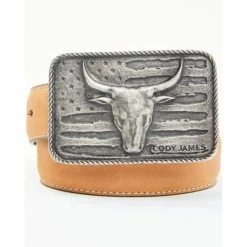 Deals ๐ Cody James Boys' Brown Steer Head Belt ๐ฅฐ