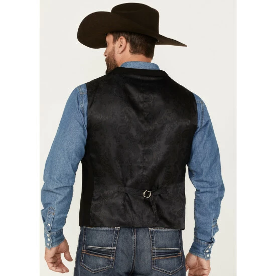 Best Pirce 🛒 Cody James Men's Jackson Western Tux Vest Black 🌟 - Image 4