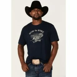 Cheapest ✨ Cody James Men's Abyss Navy Eagle Strong Graphic Short Sleeve T-Shirt Blue 😀