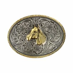 New 😀 Cody James Boys' Dual-Tone Horse Belt Buckle Multi 💯